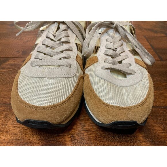 Gola Cream & Tan Suede Animal Print Lace-Up Sneakers, Size 10 | 41 - Picture 3 of 8